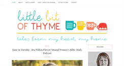 Desktop Screenshot of littlebitofthyme.com