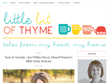 Tablet Screenshot of littlebitofthyme.com